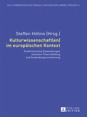 cover image of Kulturwissenschaft(en) im europäischen Kontext